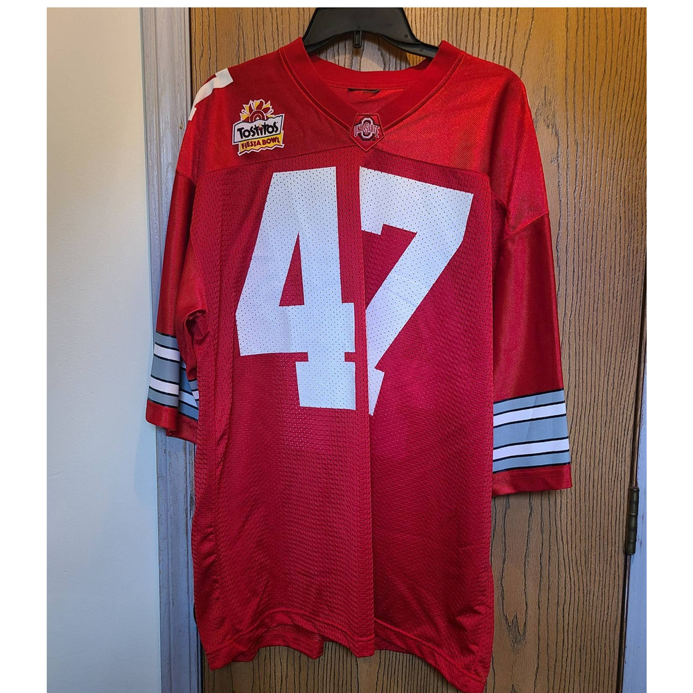 Ohio State Jersey Tostitos Fiesta Bowl Red Number 47